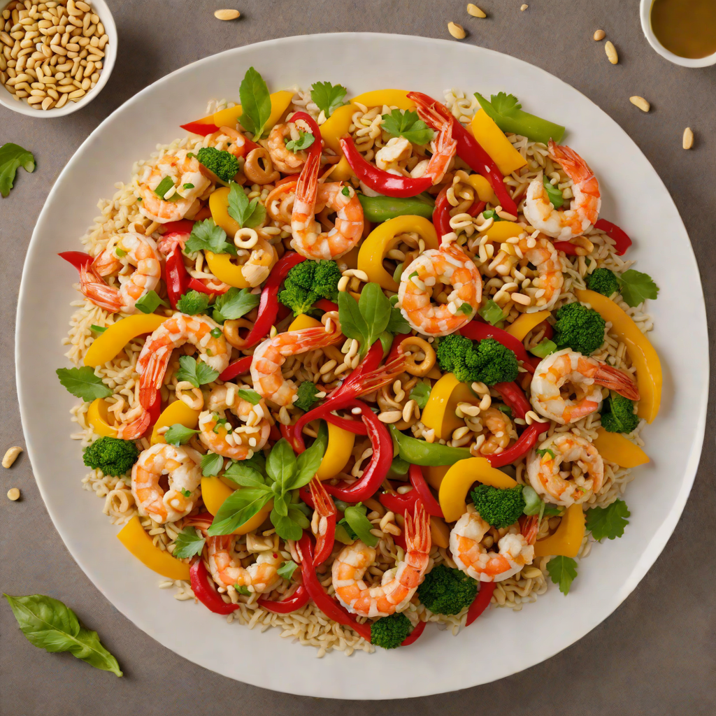 Double Play Shrimp Stir Fry with Bell Peppers and Cashews