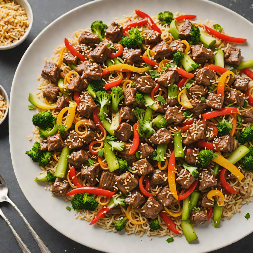 Explosive Barbell Beef Stir-Fry with Garlic and Ginger