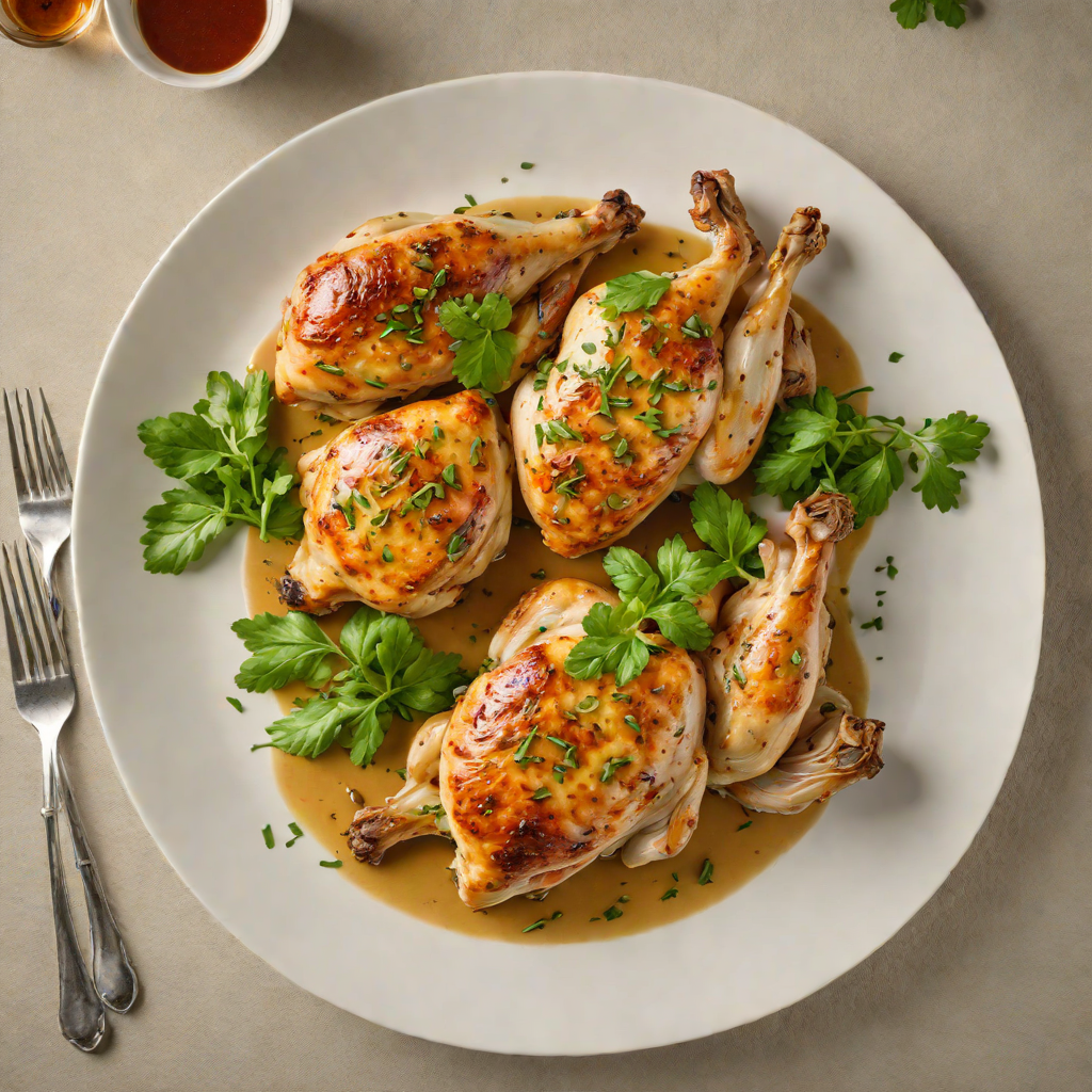 Pan-Roasted Chicken with Endemic Herb Sauce