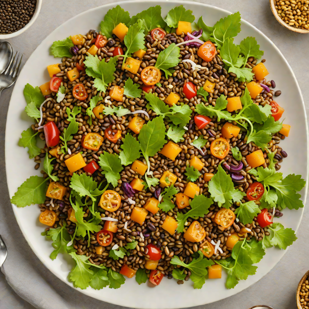 Ethiopian-Inspired Spiced Vegetarian Lentil Salad