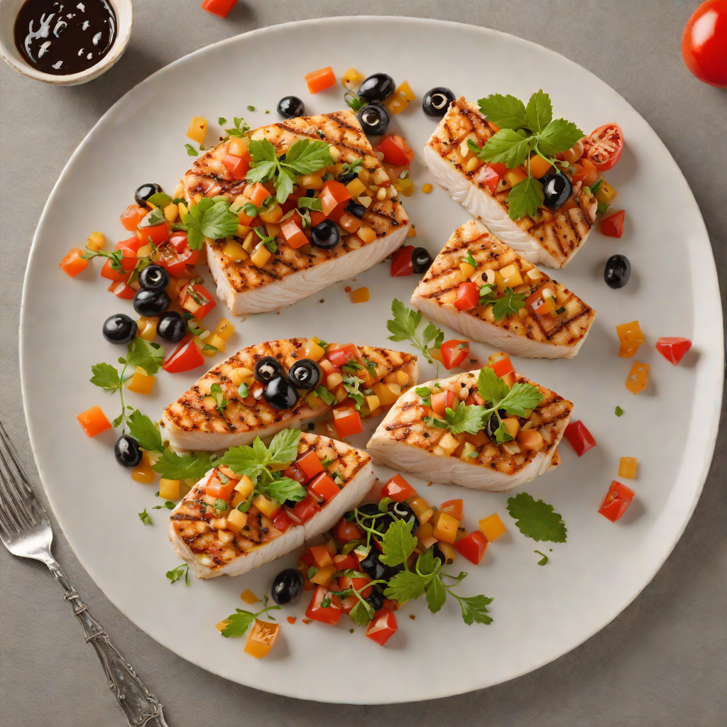 Pan-Seared Swordfish Steaks with Tomato and Olive Relish