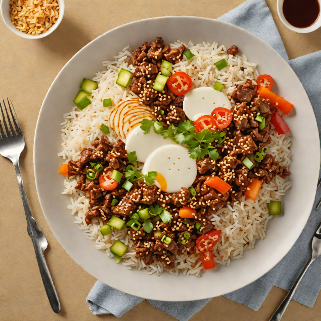 Korean-Inspired Spicy Beef Rice Bowl with Sesame