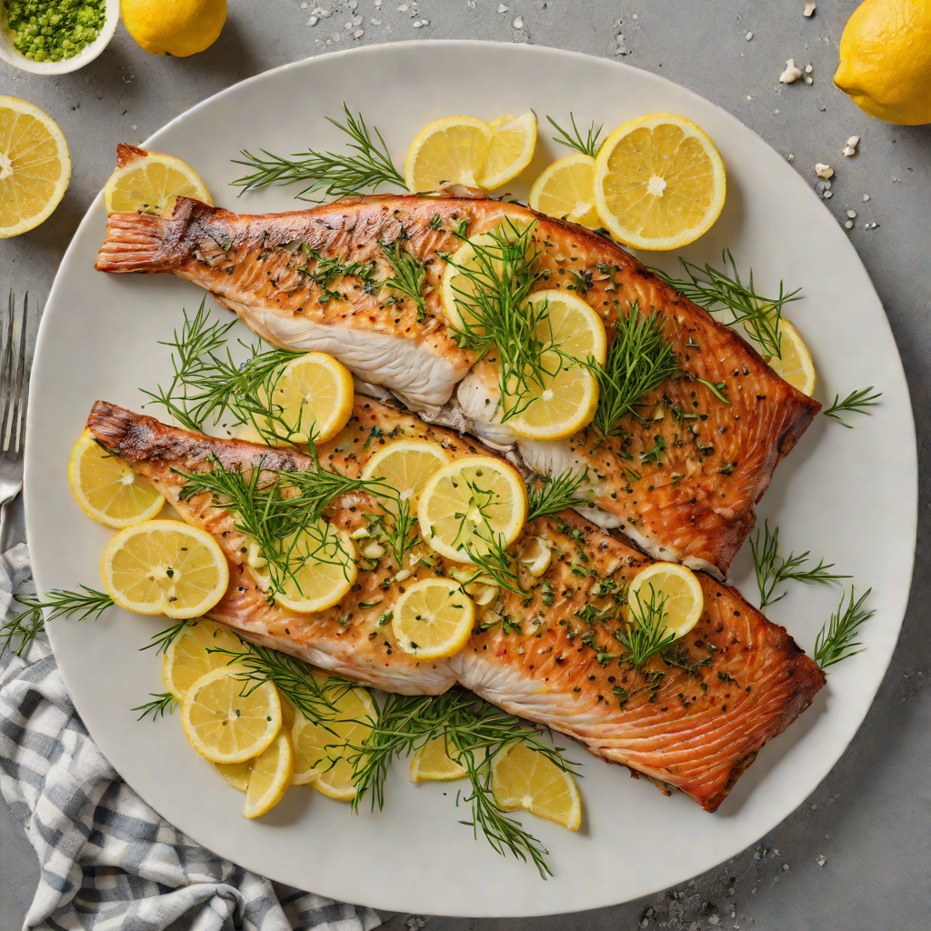 Grilled Cedar-Plank Lake Trout with Lemon-Dill Butter