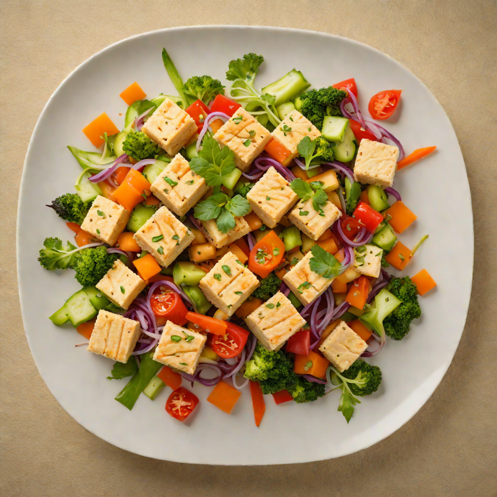 Vegetarian Buddha's Delight with Tofu and Mixed Vegetables