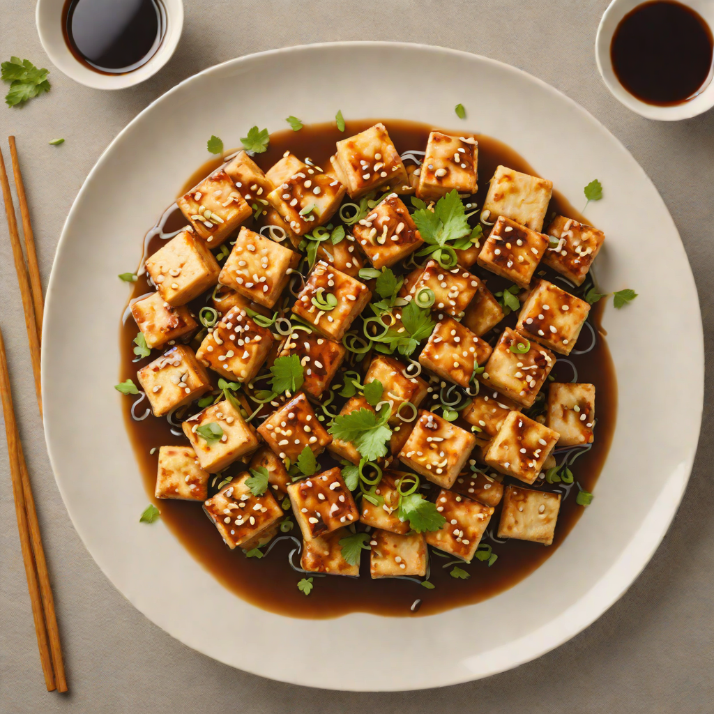 Stir-Fried Tofu with Ginger and Authentic Soy Sauce Glaze