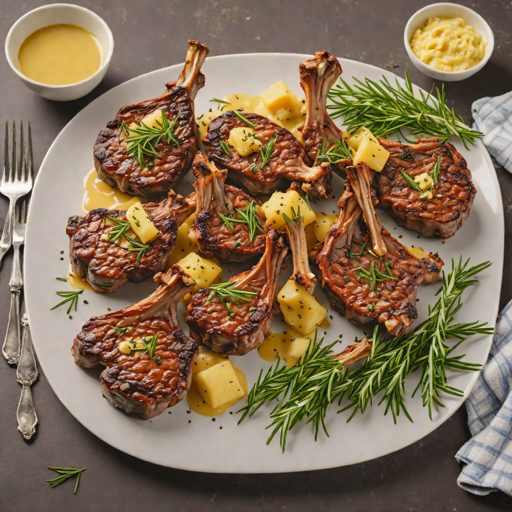 Mesquite-Smoked Lamb Chops with Rosemary Garlic Butter