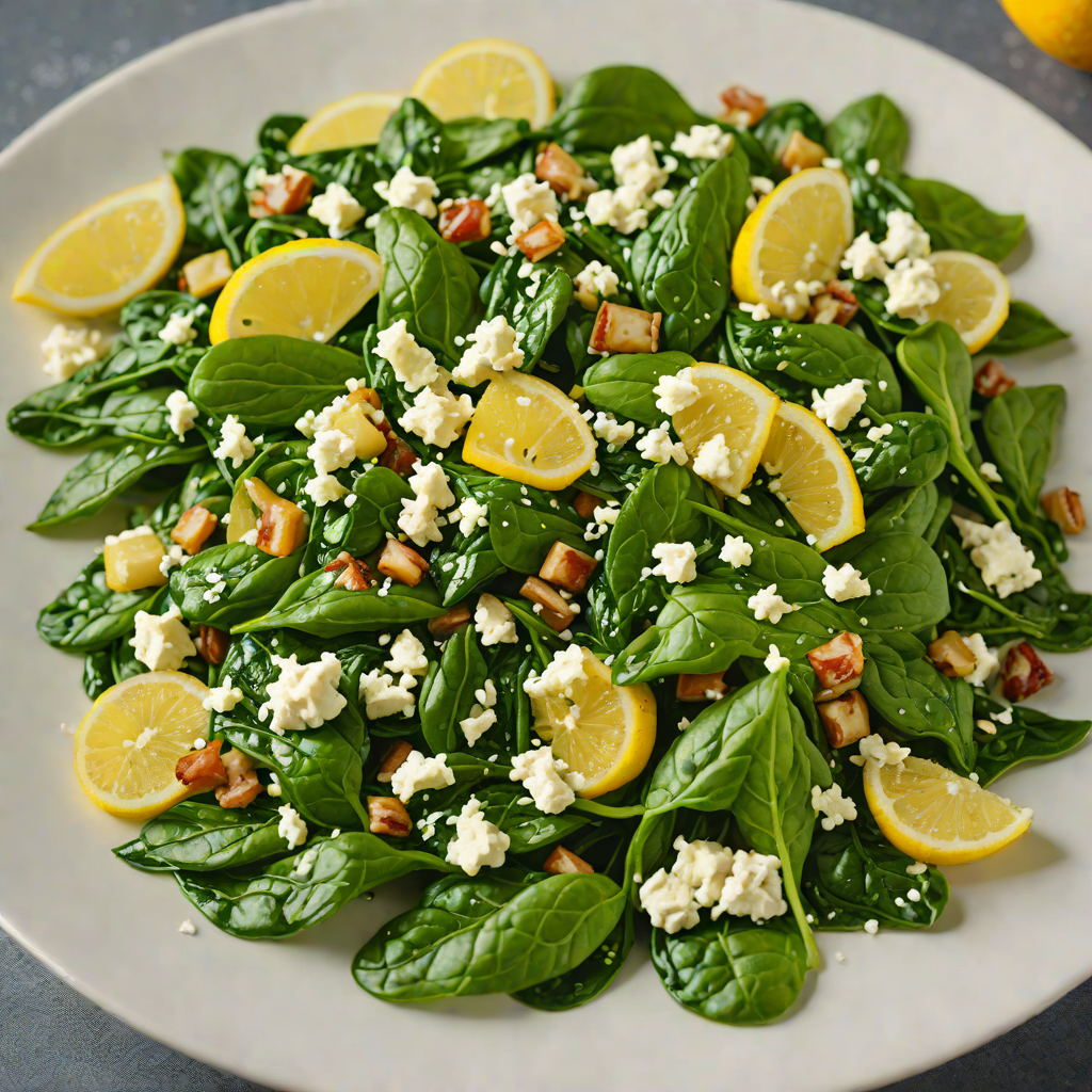 Sautéed Greek Spinach with Lemon and Feta Cheese