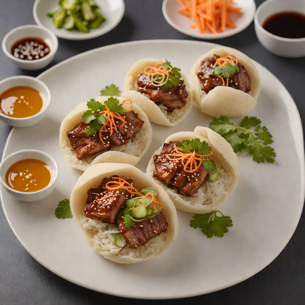 Soy-Glazed Pork Belly Bao Buns with Pickled Vegetables