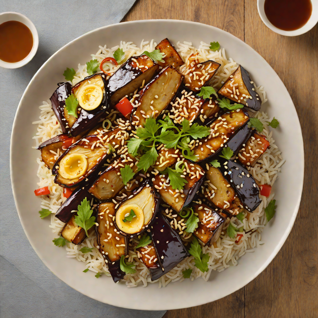 Bon Festival-Inspired Miso Glazed Eggplant Donburi