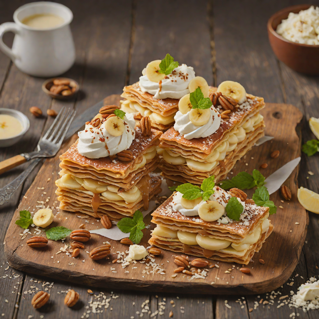 Caramelized Banana Mille-Feuille with Whipped Mascarpone