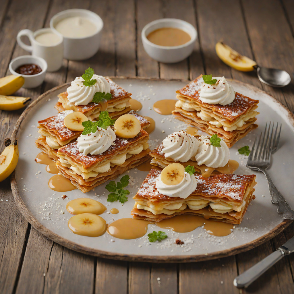 Caramelized Banana Mille-Feuille with Chantilly Cream