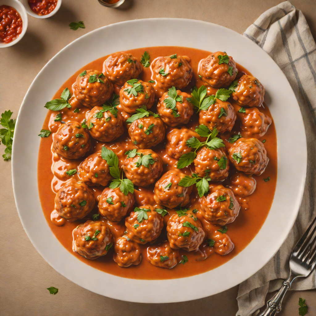 Cheese-Stuffed Meatballs in Creamy Tomato Sauce