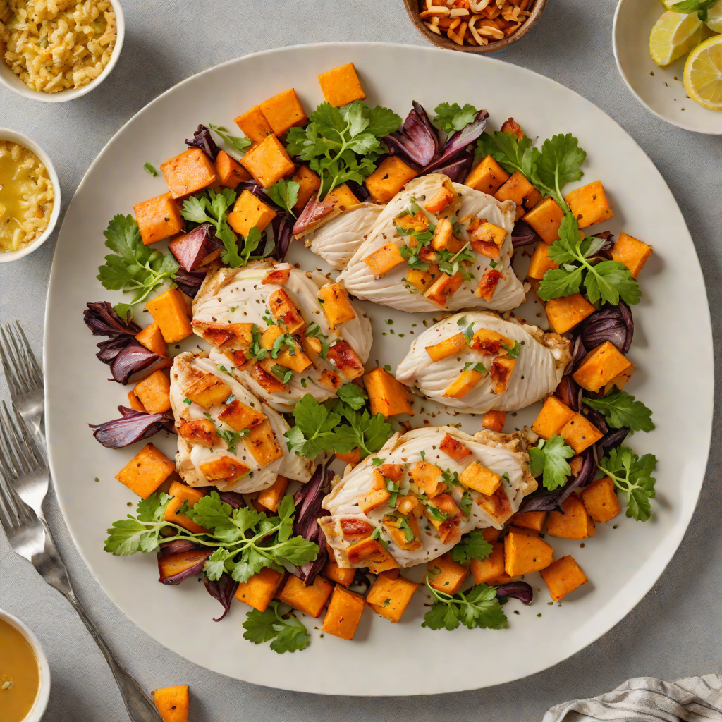 Sheet Pan Citrus-Ginger Chicken with Sweet Potatoes