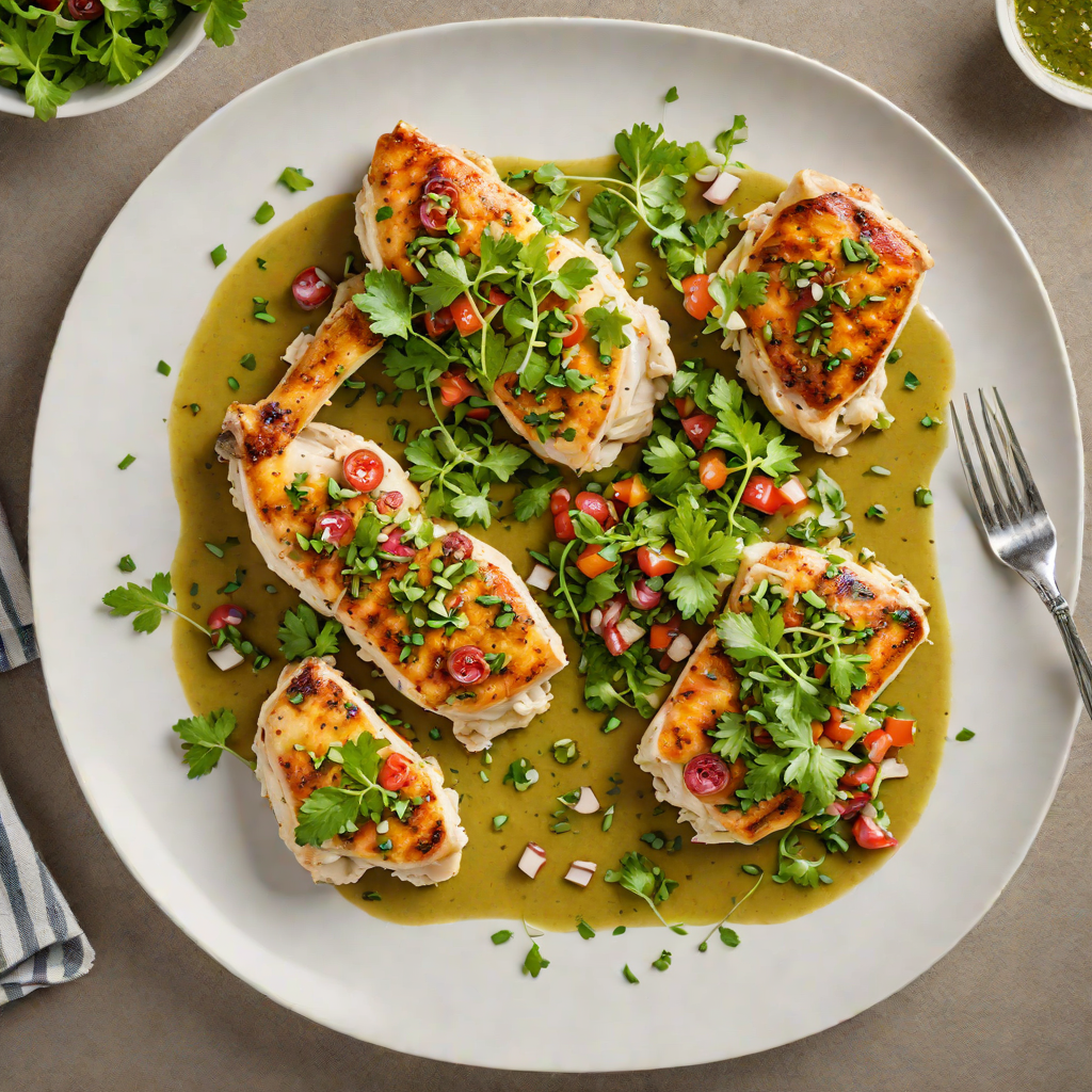 Pan-Seared Chicken with Indigenous Herb Salsa Verde