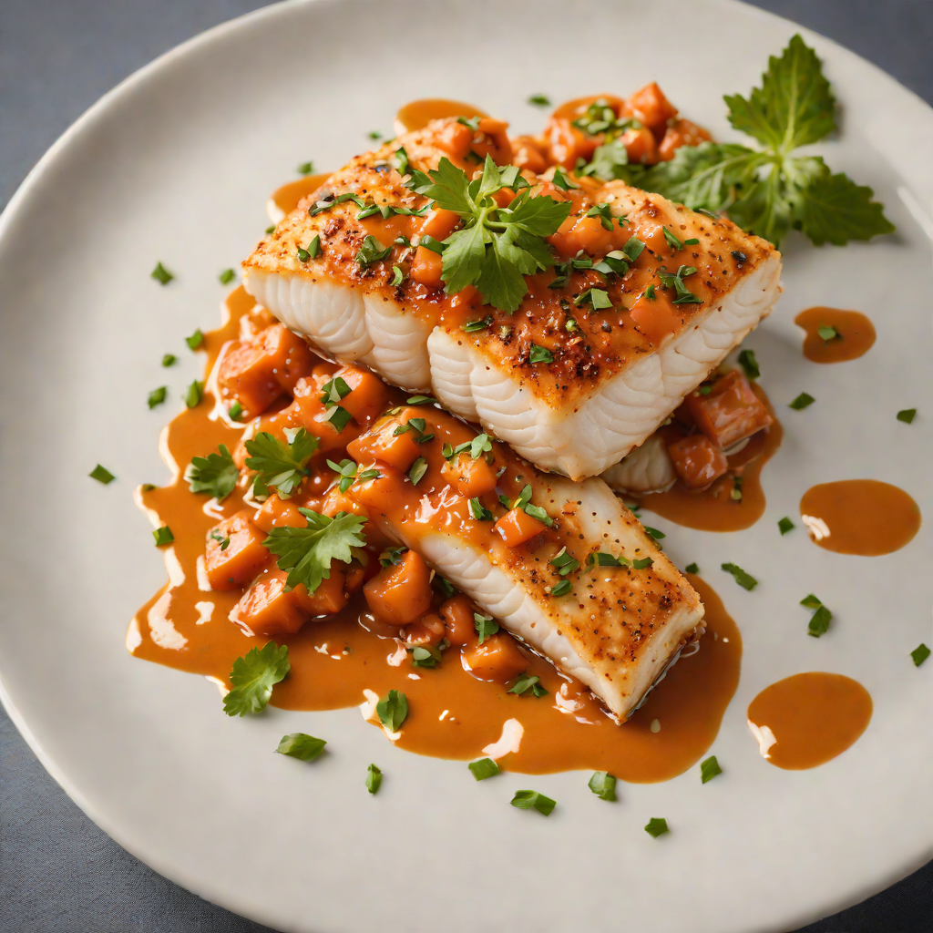 Crisp Pan-Seared Spanish Cod with Romesco Sauce