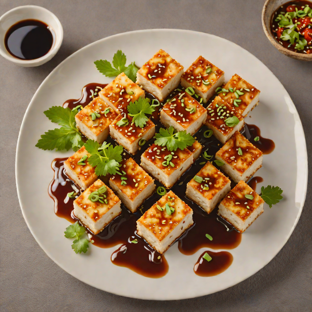 Crispy Pan-Fried Tofu with Spicy Garlic Soy Sauce