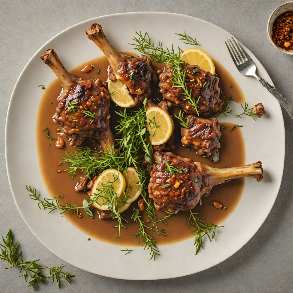 Slow-Cooked Lamb Shanks with Lemon Myrtle and Native Thyme