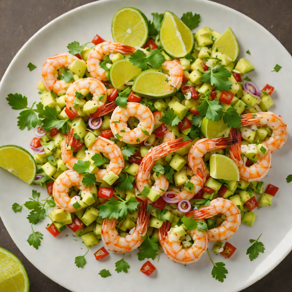 Sautéed Shrimp with Avocado Cilantro Salsa