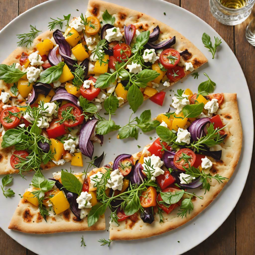 Herb-Roasted Vegetable and Goat Cheese Flatbread