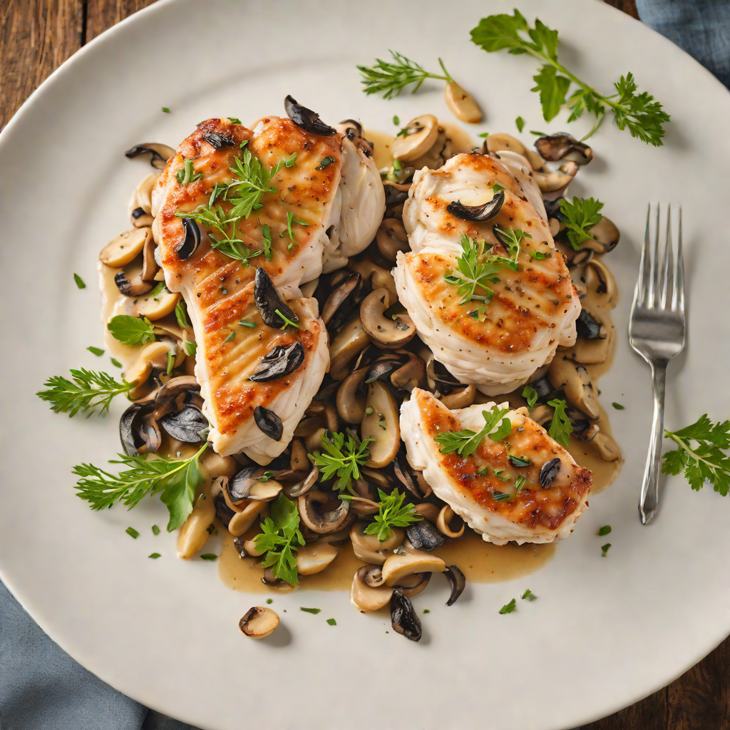 Pan-Seared Chicken with Forest Lake Wild Mushroom Ragout
