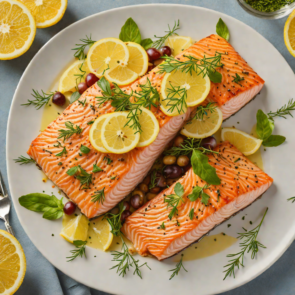Oven-Roasted Mediterranean Salmon with Lemon and Herbs