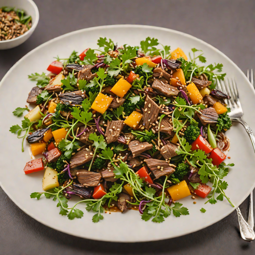 Kangaroo Stir-Fry with Wattleseed and Seasonal Greens