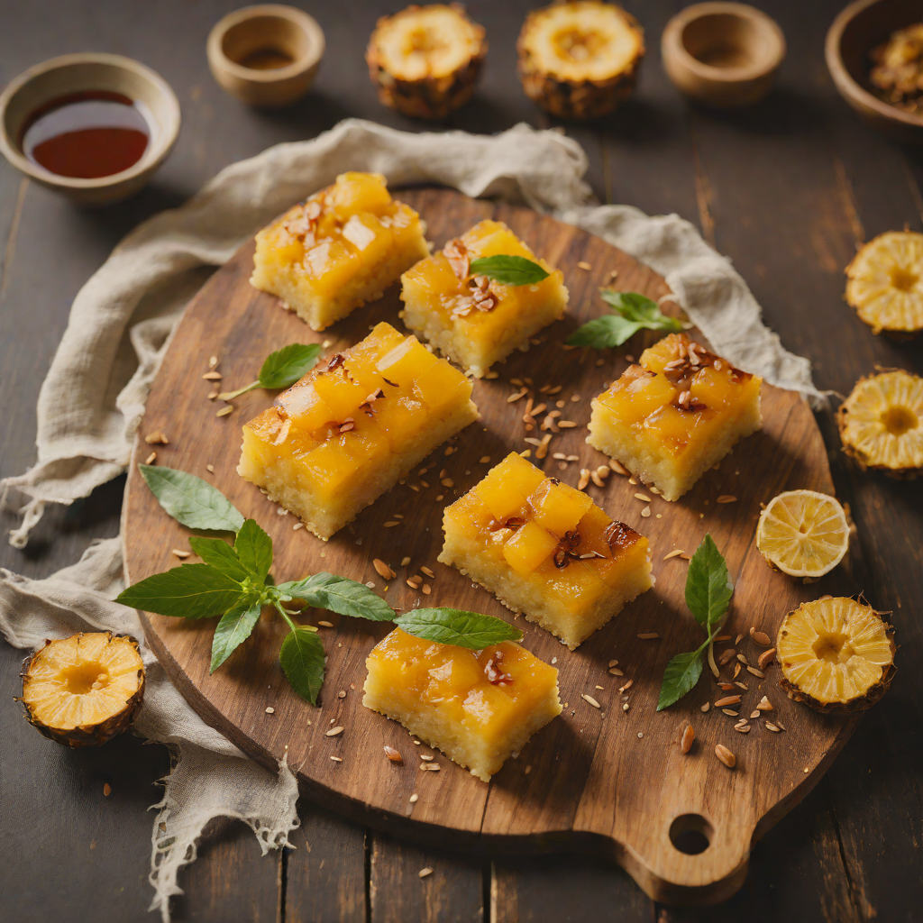 Caramelized Pineapple Mochi Cake