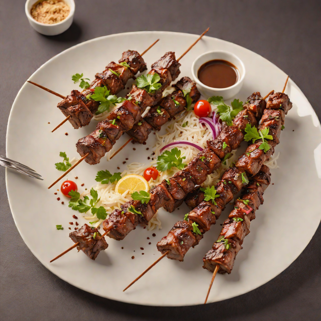Coffee-Rubbed Beef Skewers with Bitter Cocoa Spice
