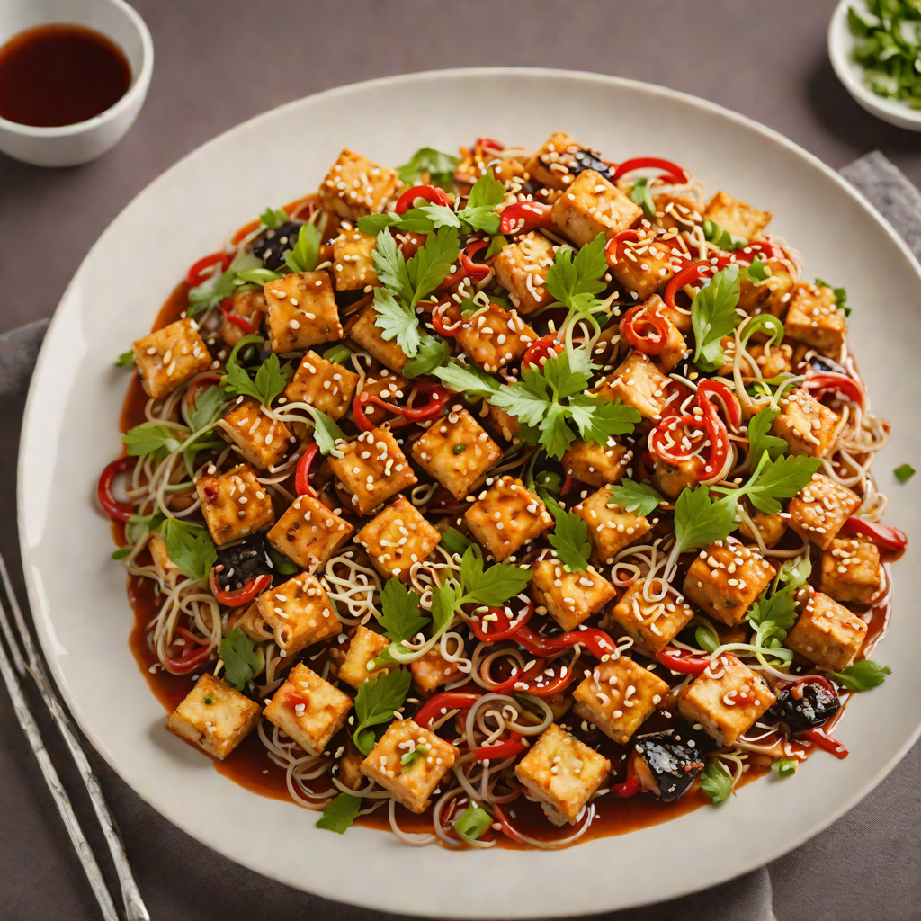 Spicy Tofu Stir-Fry with Garlic and Chili Sauce