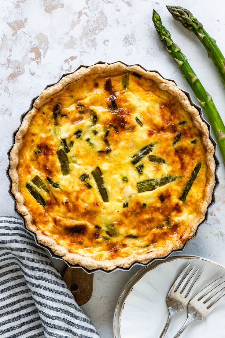 Resurrection Quiche with Asparagus and Goat Cheese