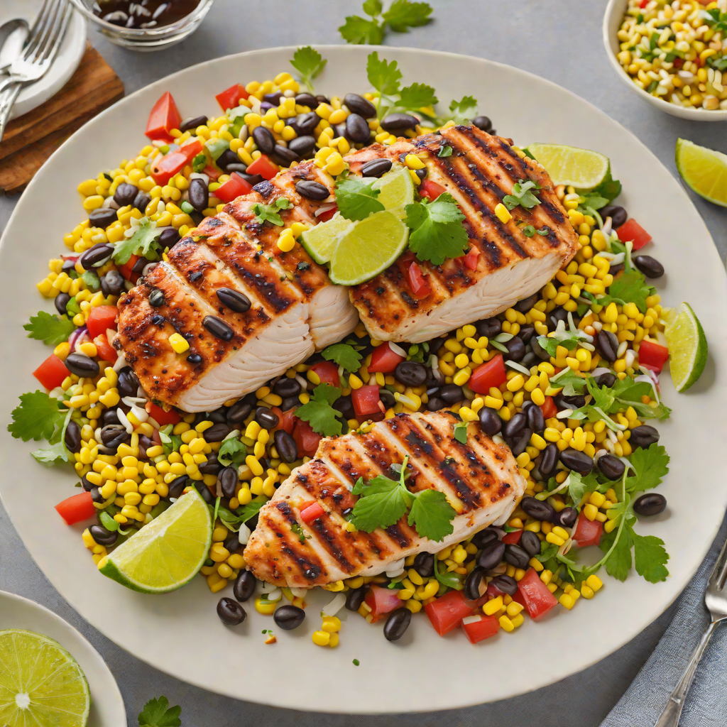 Grilled Chipotle-Lime Chicken with Black Bean and Corn Salad