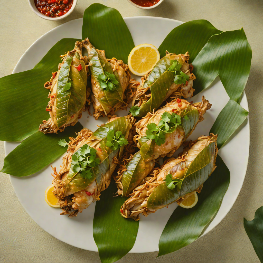 Banana Leaf-Wrapped Guatemalan Pepian Chicken