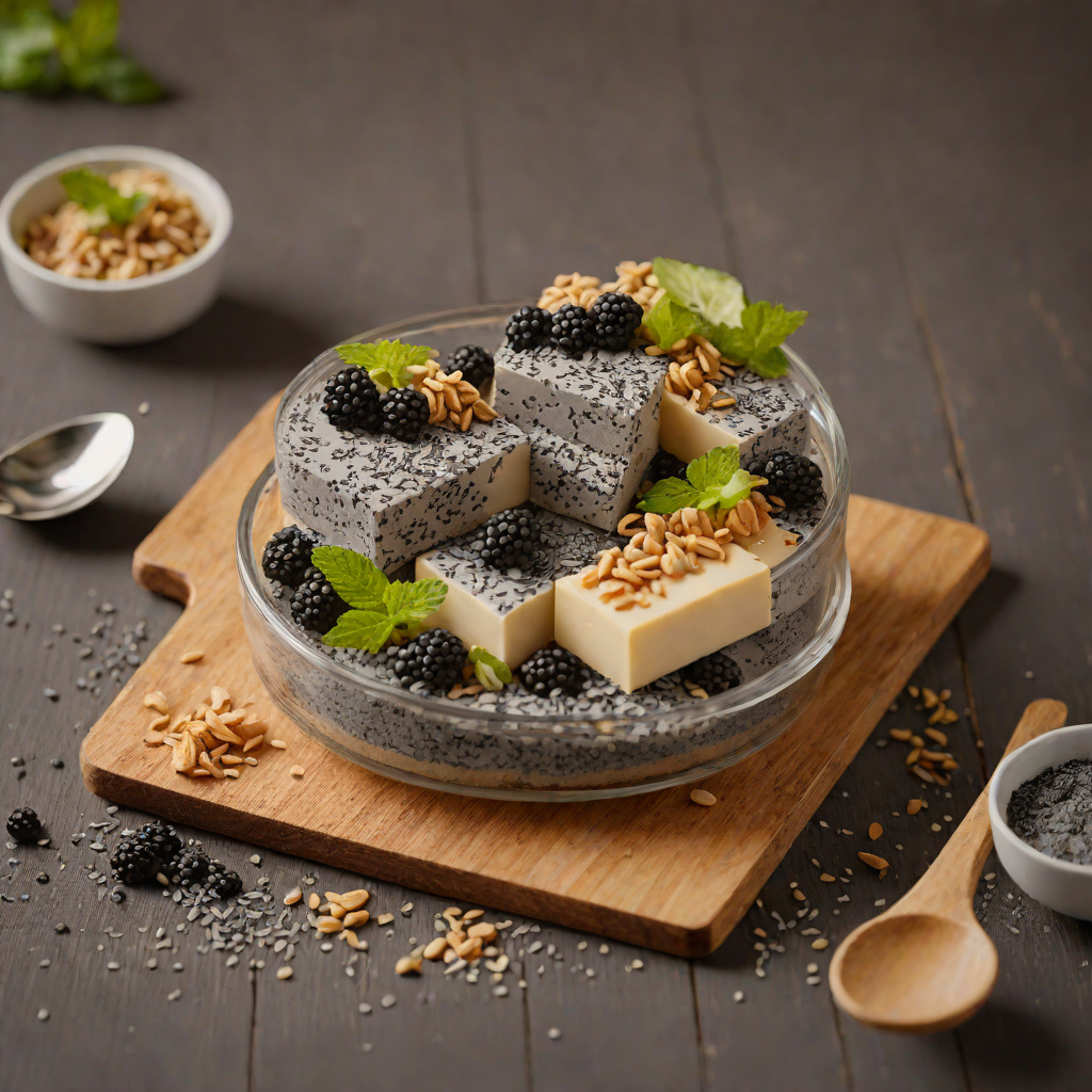 Sweet Miso and Black Sesame Parfait