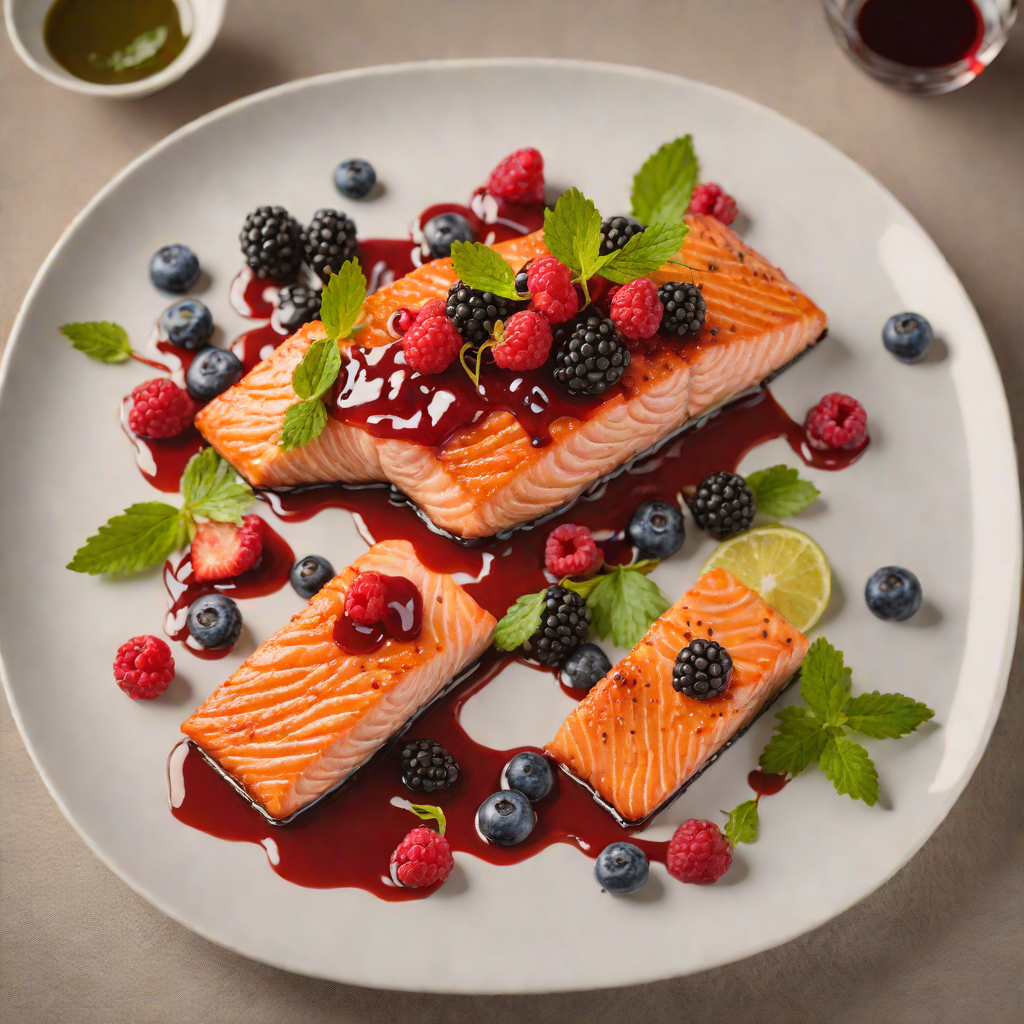 Pan-Seared Salmon with Forest Berry Glaze