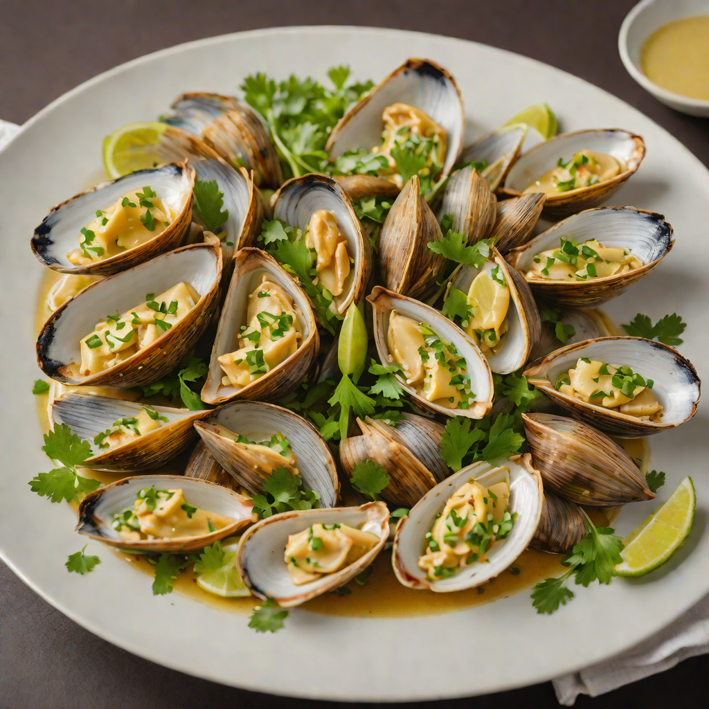 Sake-Steamed Clams with Ginger and Scallion Butter