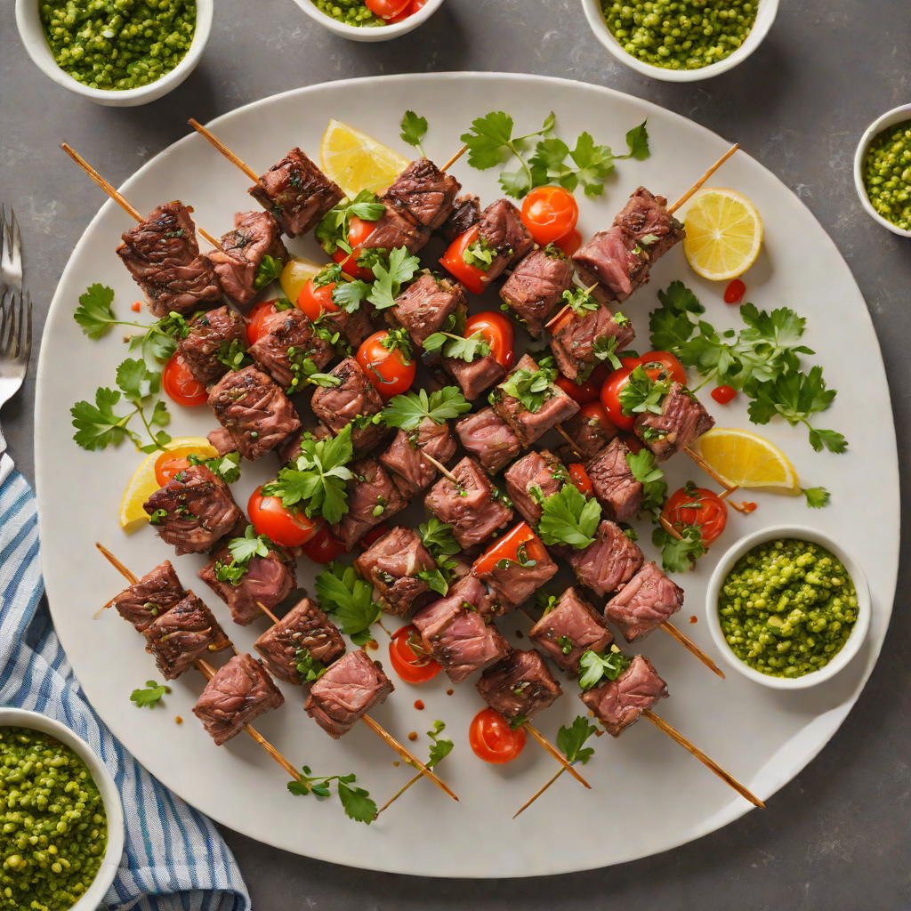 Seared Beef Skewers with Chimichurri