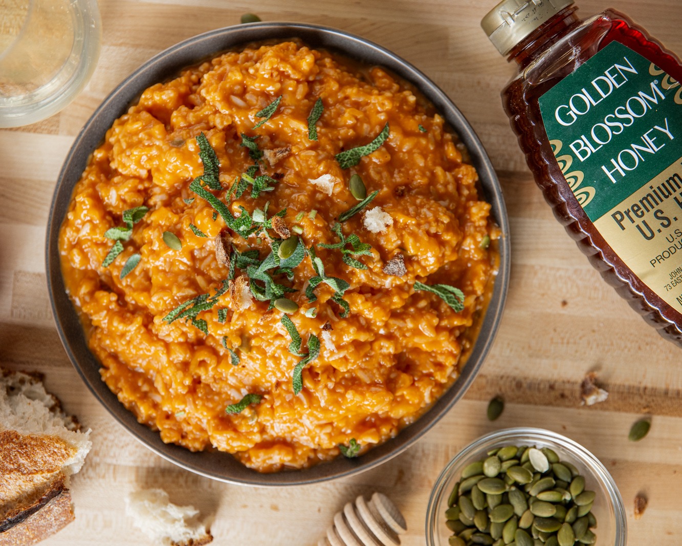 Golden Hibiscus Blossom Risotto