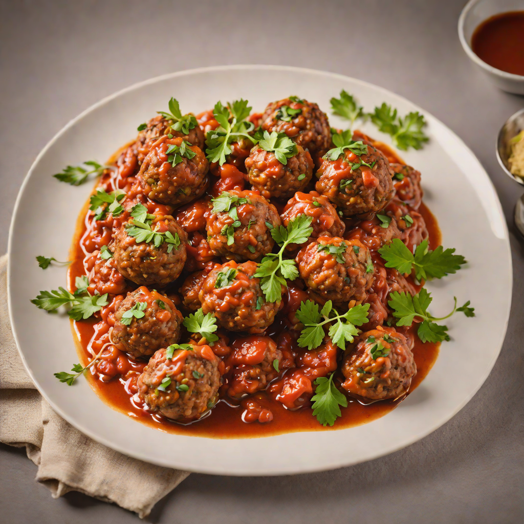 Baked Mediterranean-Style Lamb Meatballs with Spiced Tomato Sauce