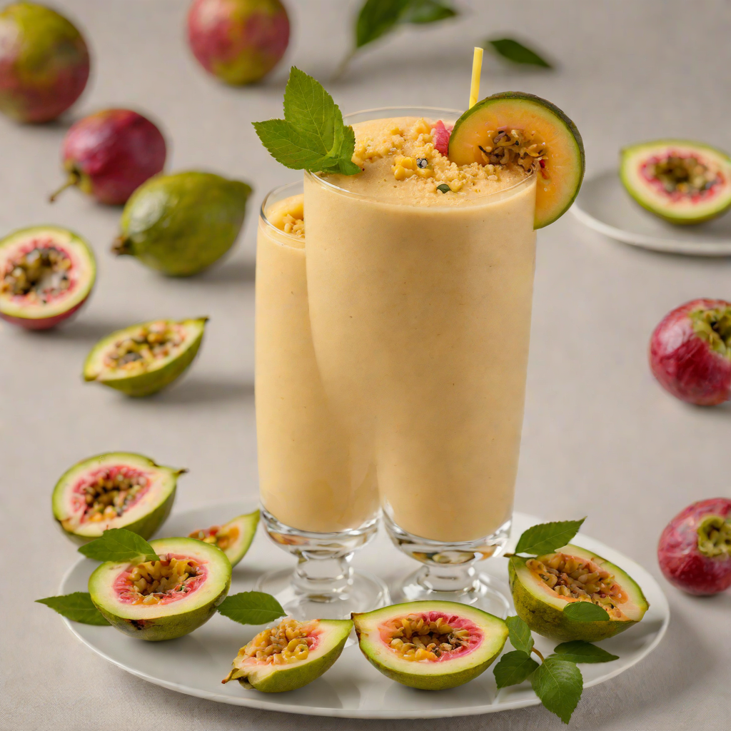 Signature Tropical Fruit Smoothie with Guava and Passion Fruit
