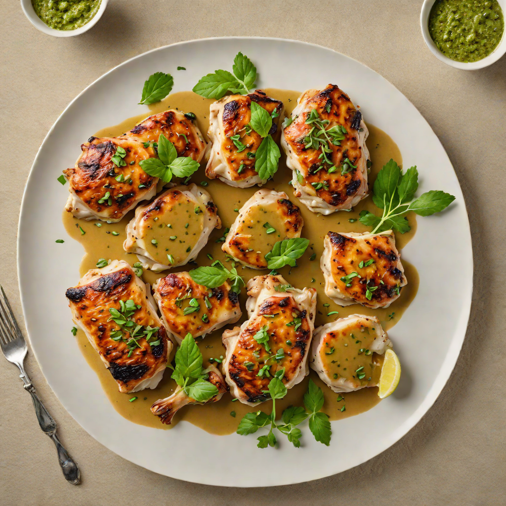 Pan-Seared Chicken Thighs with Indigenous Herb Sauce