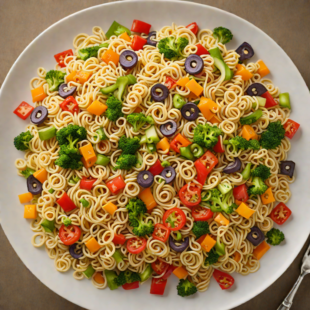 Sautéed Alphabet Noodles with Market Cap Veggie Medley