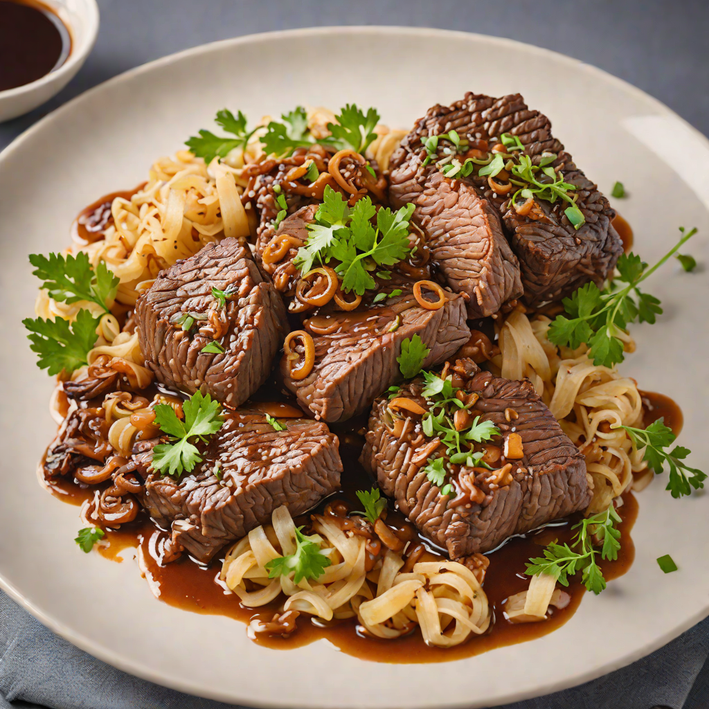 Stout-Braised Beef with Caramelized Onions