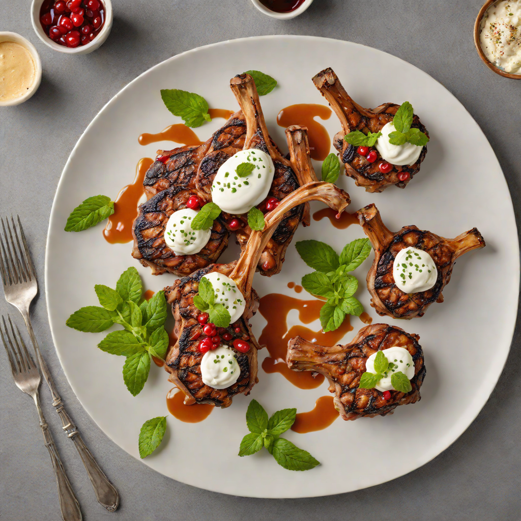 Tasmanian Pepperberry-Spiced Lamb Chops with Mint Yogurt
