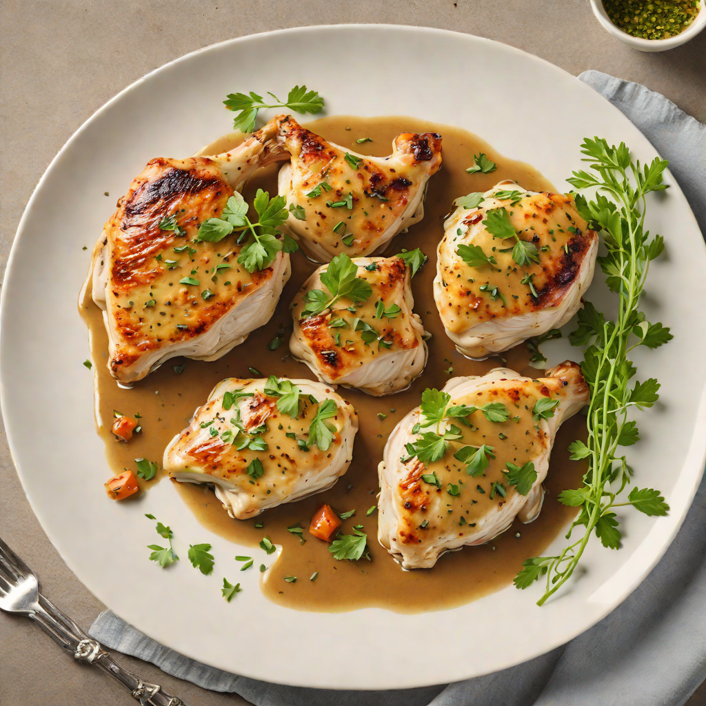 Pan-Seared Chicken with Rustic Elbasan Herb Sauce