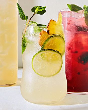 Ginger-Lime Sparkler with Tropical Sweetness