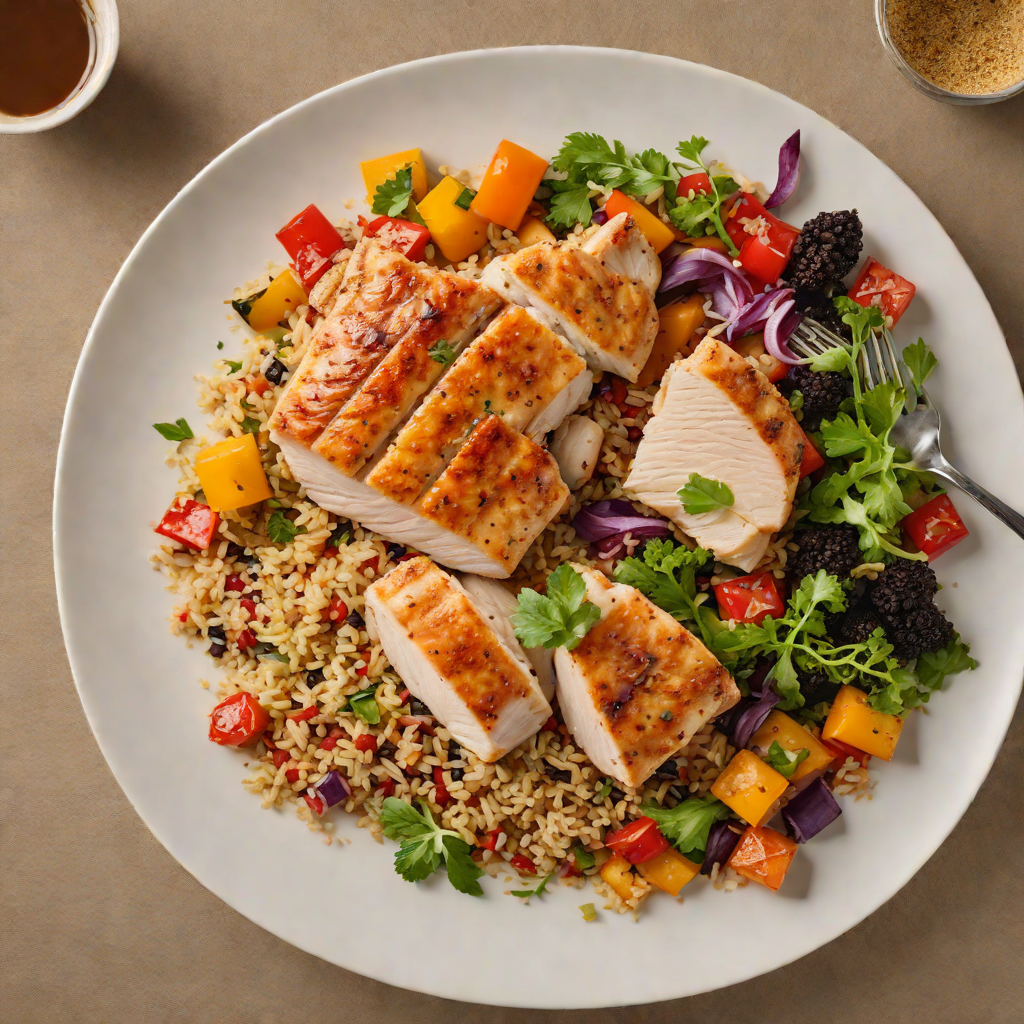Pan-Seared Chicken with Quinoa and Roasted Vegetable Medley