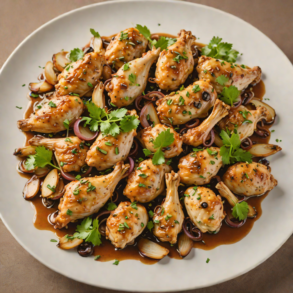 Sautéed Chicken with Shallots and Black Pepper Sauce