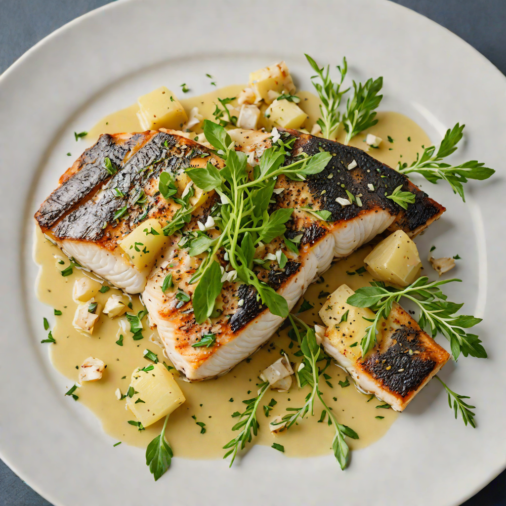 Pan-Seared Sea Bass with Garlic Butter and Fresh Herbs