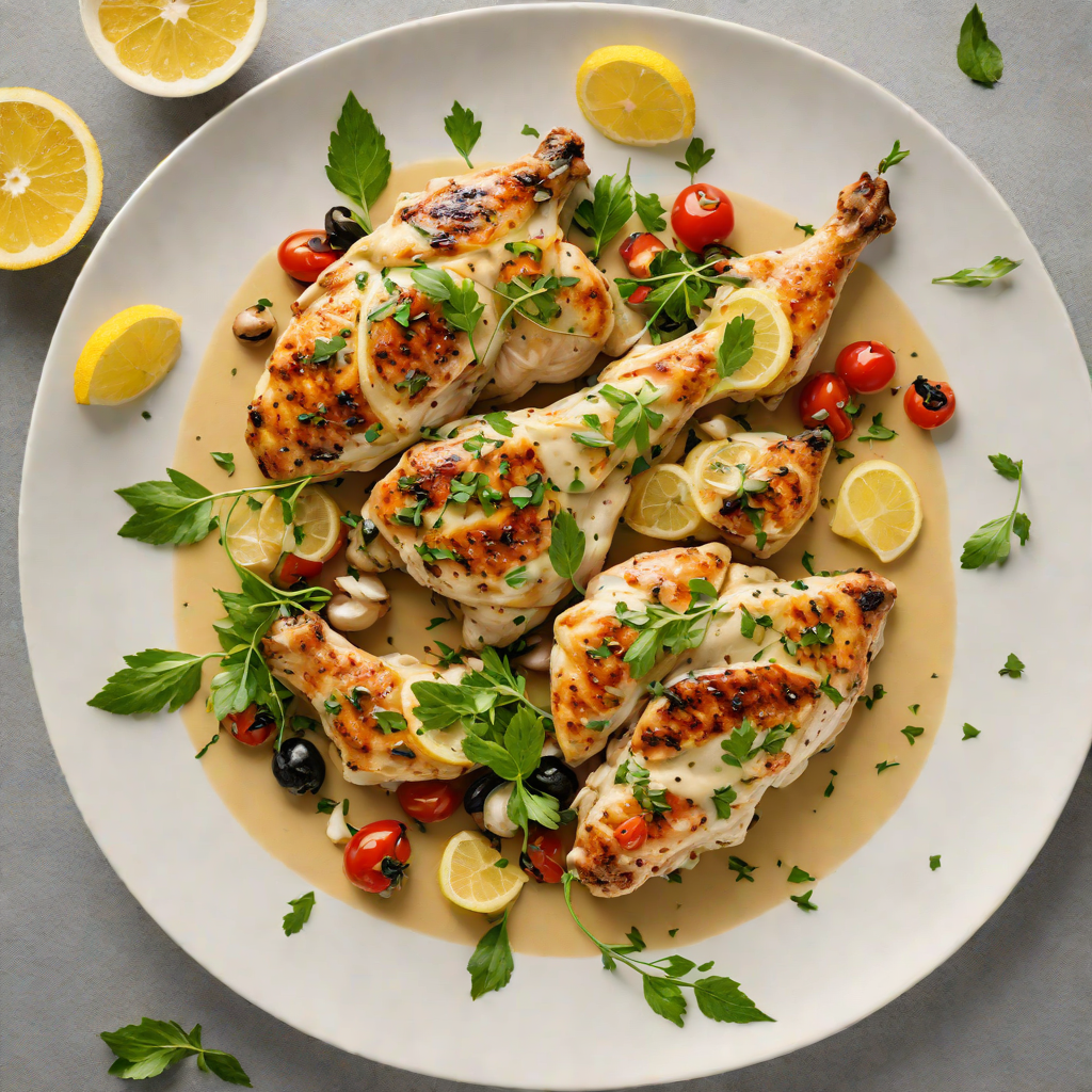 Sautéed Mediterranean Herb Chicken with Garlic Lemon Sauce