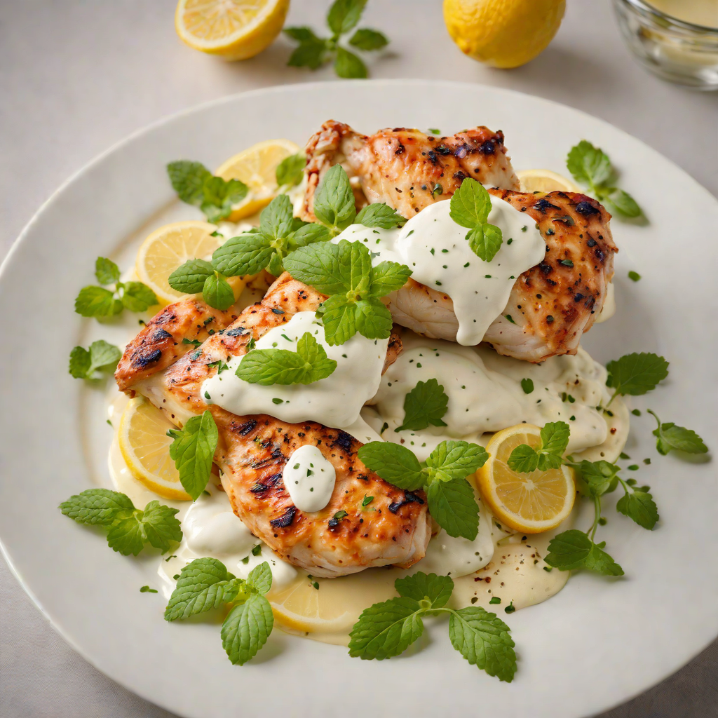 Pan-Seared Chicken with Mint and Lemon Yogurt Sauce